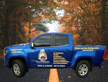 White and Son Refrigeration truck