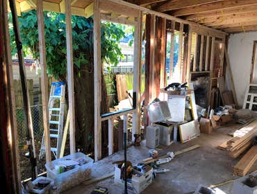 New Exterior Wall Framed