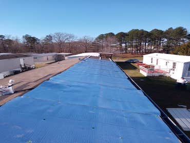 Photos by A-earlybirds #9 Newly install metal roof on a 14'x70' single wide trailer..