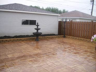 Stamped Concrete & Patio Door & Deck Project