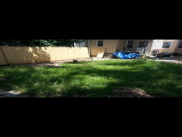 Outside work pavers, addition and siding. Photos of outside work. Back yard pavers