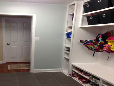 Mud Room Custom Shelves