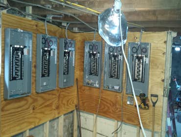 service upgrade Moved all the meters from the bsaement to outside the building