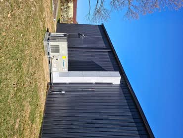 Photos by Kmi HVAC Mechanical INC #1 Commercial building remodel. Three Daikin package units and new round pipe duct work.