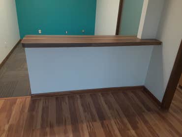 custom built reception desk