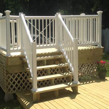 Steps and gate to pool