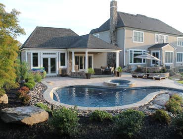 Pool House with Pool Patio