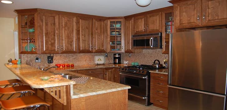 Maple Kitchen Cabinetry with Granite Counter Tops. This kitchen was installed as a complete remodel and updated to it's new look. This kitchen Was ins