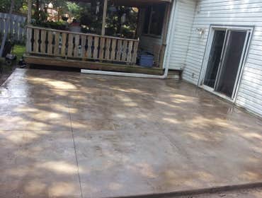 stamp concrete brown