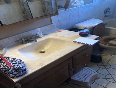Photos by Allied Innovation Group #1 Examples of our flooring repair/refurbishment and bathroom remodeling at multiple locations