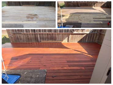 Exterior wood staining - various locations 1500