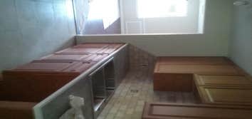 Kitchen Remodel Demo Existing Kitchen
New tile, cabinets, paint