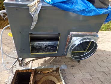 Photos by Universal Air Quality #1 Gas package unit installed as a change out.