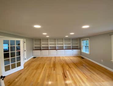 Photos by All-Terior Painting & Services LLC #1 In this home office we removed popcorn and repair damaged walls and ceiling. Painted everything new!
