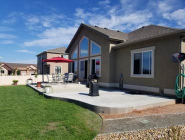 Concrete Patio for Hot tub