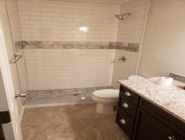 BATH RENOVATION Bathroom renovation, tub-to-shower conversion