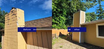 Before & After - Chimney after repair