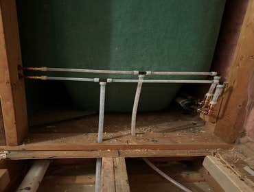 Shower rough in plumbing. #symmons #plumbing #plumbinginstallations #plumbingrepair. All Star Plumbing, Heating and Air Conditioning.