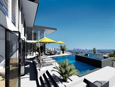 upper pool Cantilever home