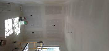 Photos by Barron Roofing, LLC #2 Remodeling of a livingroom in Artesia, NM
Home built in 1950's
Gutted entire living room
Installed new Sheetrock
Tape 