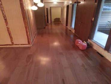 Wood floor installation