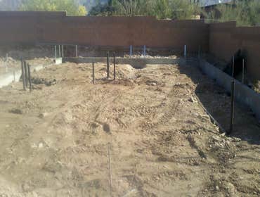 dirt work and rough plumbing