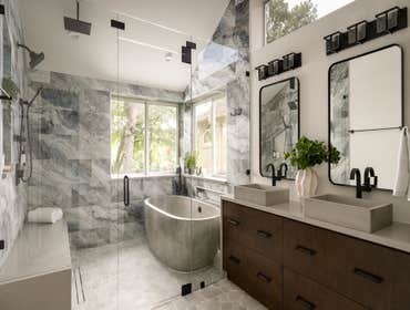 Oak tree Primary bathroom remodel