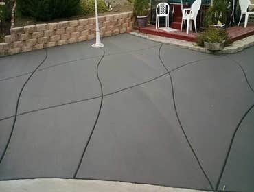 Concrete with curvey lines