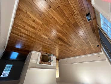 Hardwood Around Fireplace Installation