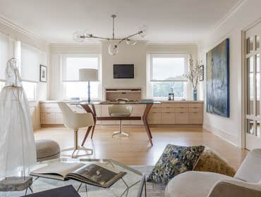 Ashbury Heights A light and airy attic room becomes a beautiful and productive workspace. A board member and art collector asked us to refresh her home
