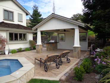 New Project 1 Pleasanton, Ca. Cabana & Pool House. Pool by Riviera Pools Danville, Ca.
