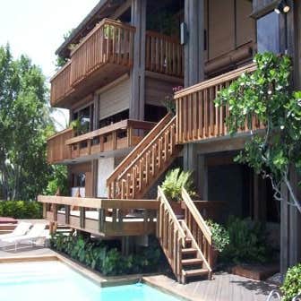 Back yard deck areas