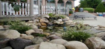 Ponds and Waterfalls Bonomi's custom-designed waterfalls and ponds have been beautiful additions to over 50 homes in the Pittsburgh region. Each projec