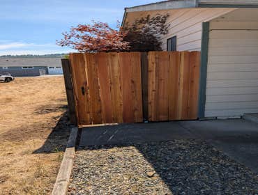 Photos by Mt Olympus Home Services LLC #1 Old growth cedar fence milled here by some gentlemen and sequim. We pulled this tree out of the woods to be a