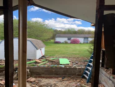 Photos by C.S Remodeling & Construction #1 Dust protection and entry to home protection temporary wall built to prevent anyone or anything from getting