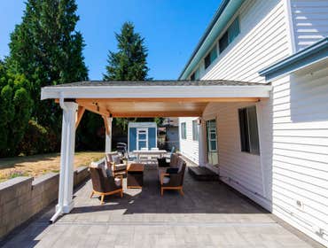 Hernandez Project Attached Gable Patio Cover – Custom Outdoor Living Upgrade
This project features a beautifully crafted attached gable-style patio co