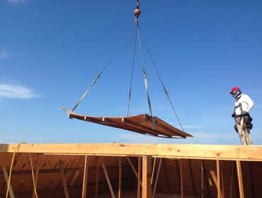 Hoisting plywood