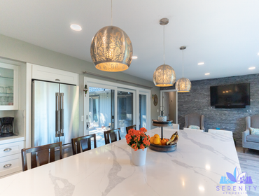 Photos by Serenity Remodeling #1 complete kitchen and dining room remodel with fireplace conversion