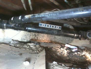 Project photos from Randall Plumbing These are pictures of shoddy workmanship of previous plumbers. The repair to the main drain under house created a 