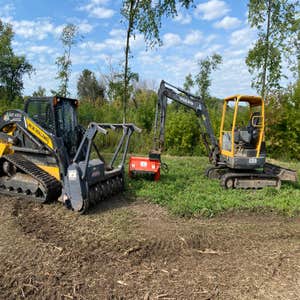 Photos by Bay Area Land Management, LLC #1 Forestry Mulching project creating walking trails.