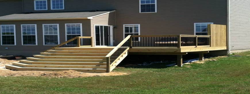 Deck, Stairs, and Railings