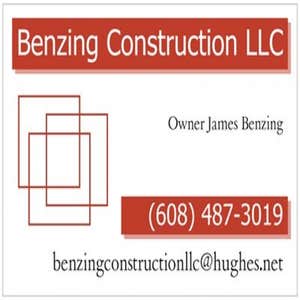 Benzing Construction LLC James Benzing (608) 487 3019