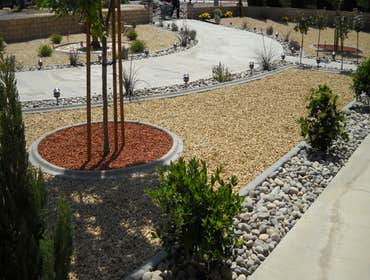 Artificial Turf Installation Before and after pictures for a synthetic turf system.