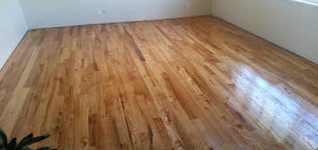 Debra O. Refinish red oak floor