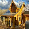Montana School of Log Building - Timber and Log home contractor logo