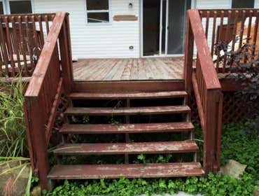 back porch before rebuilding