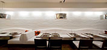 Bar Blanc in NYC Brick was plastered, ceilings were tapes and skim coated, venetian plaster in bathrooms, painting.
