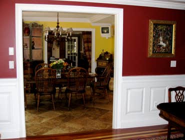 Guest Bath Handicap accessible full bath. originally built in 1950, this completely renovated bath is spacious with 3/4 height floor to ceiling tile,