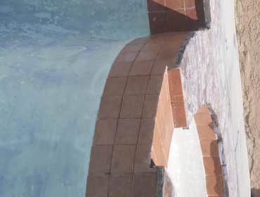 After glass bead tile clean