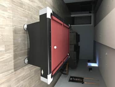 Basement floor tile installation